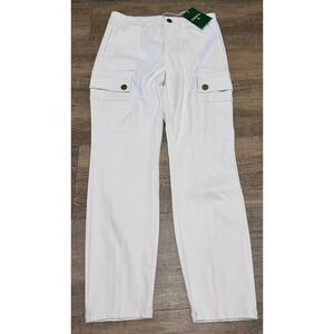 Halara Women White Cargo Hiking Pants Straight Leg Size Small PetitNWT